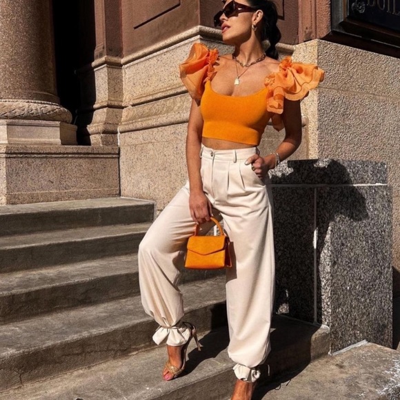 Zara organza orange top - Picture 5 of 7